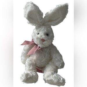 Russ Berrie Candice Plush Silky White Bunny Rabbit, Super Soft and Cute Plush